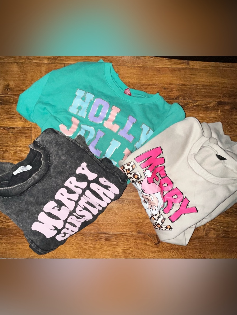 Women’s Teal ‘Holly Jolly’ Graphic Sweatshirt